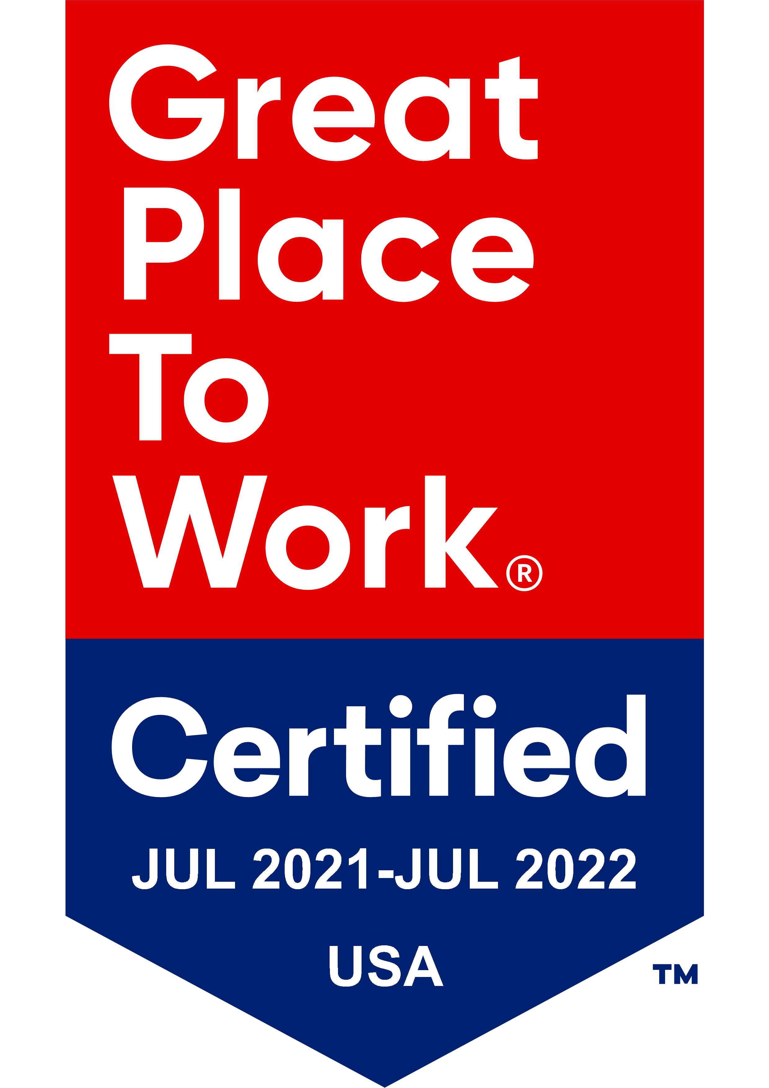 Great Place to Work Award: July 2021 - July 2022